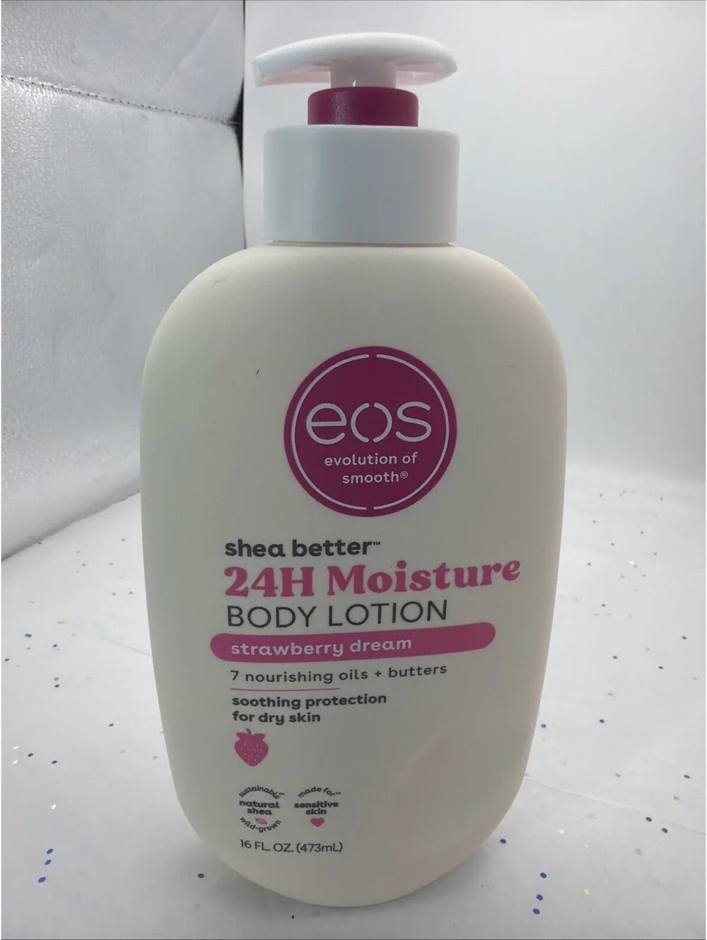 eos Shea Better Lotion Strawberry Dream 16 oz 24H Moisture Shea Butter NEW